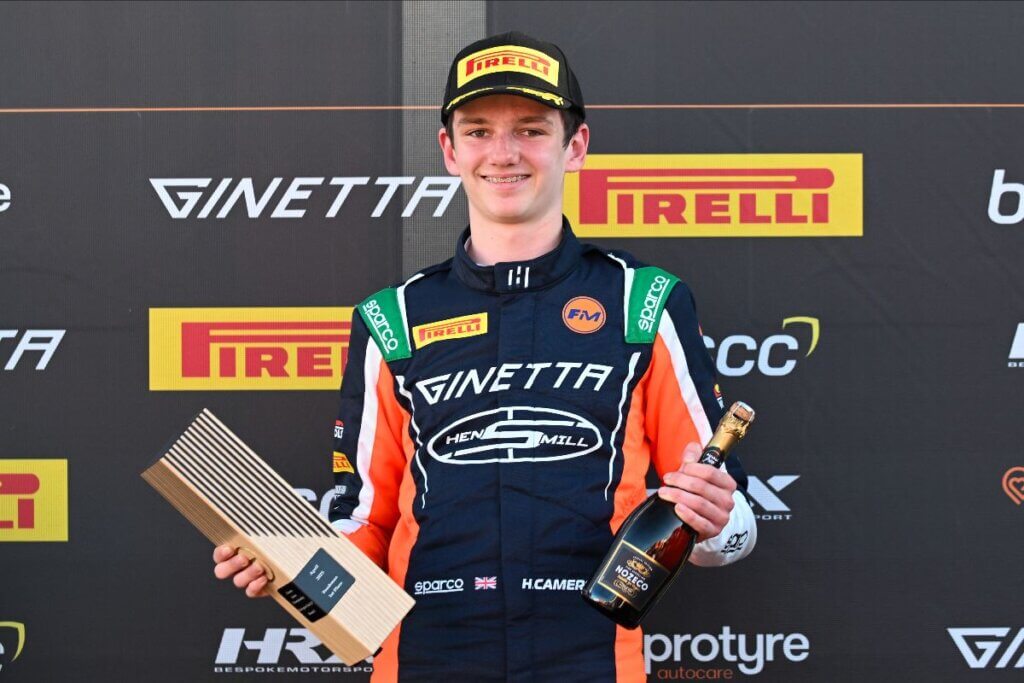 Henry Cameron, Fox Motorsport, Ginetta G40 Junior, Ginetta Junior Championship, Donington Park (credit: JEP)