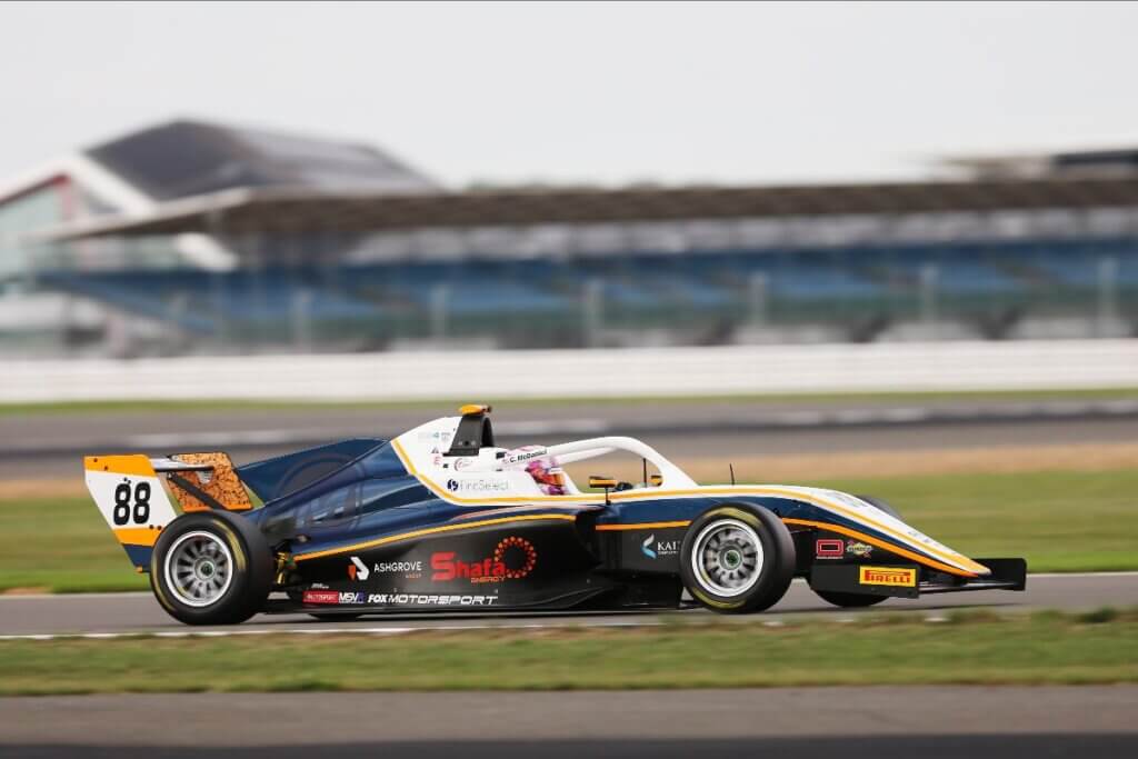 Caitlyn McDaniel, Fox Motorsport, Tatuus MSV GB4-025 , GB4 Championship, Silverstone (credit: JEP)