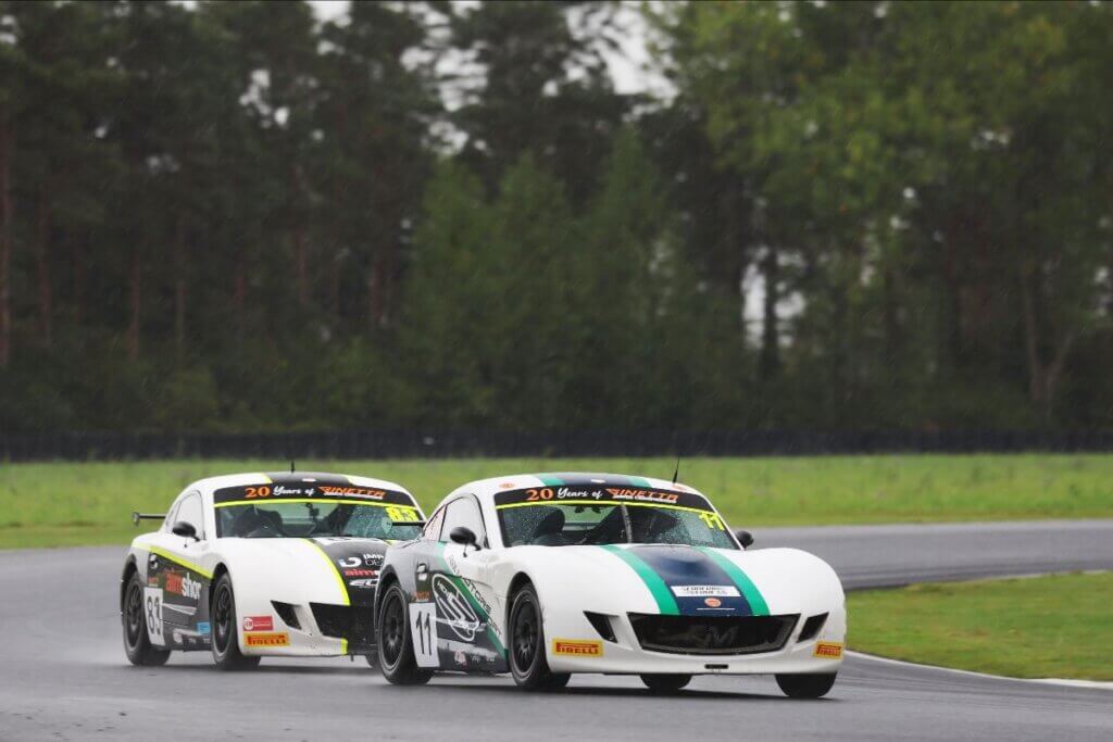 Henry Cameron in action at Croft in the Ginetta Junior Championship