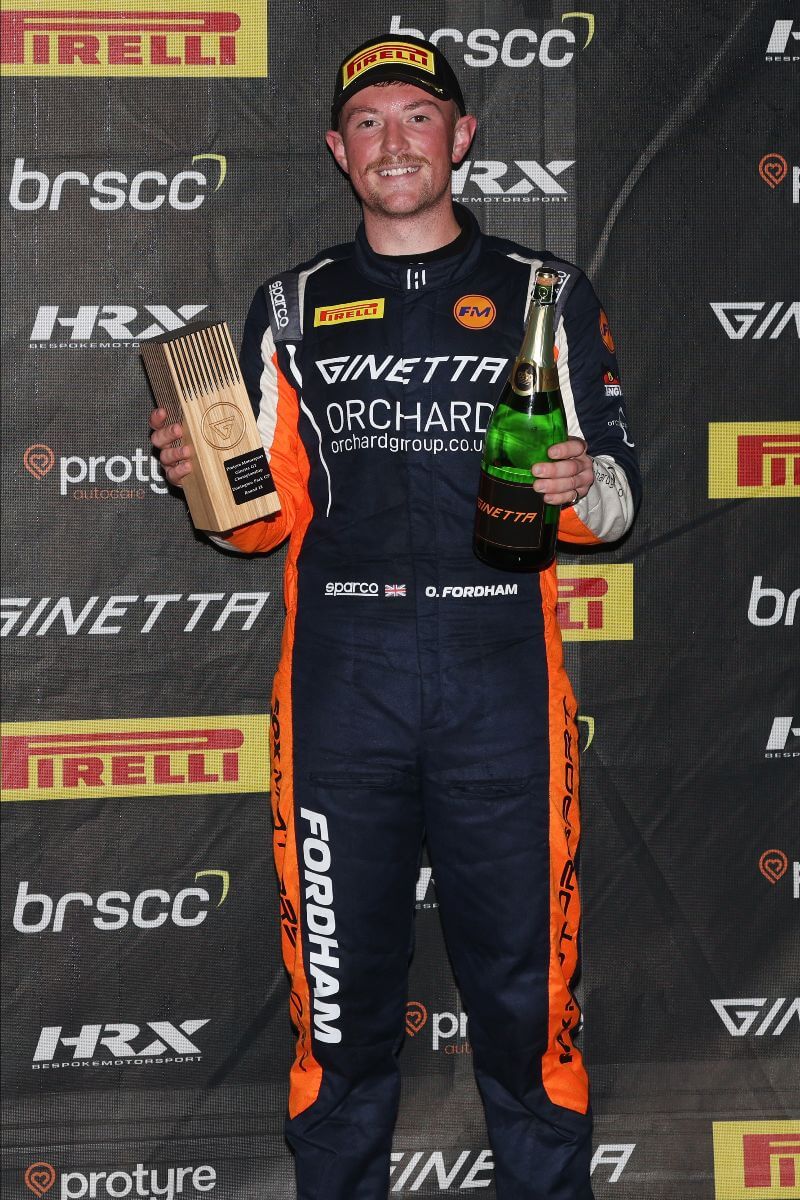Oliver Fordham, Fox Motorsport, Ginetta G56 GTP8, Ginetta GT Championship, Donington Park (credit: JEP)