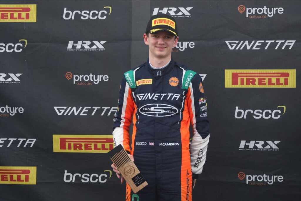 Henry Cameron, Fox Motorsport, Ginetta G40 Junior, Ginetta Junior Championship, Donington Park (credit: JEP)