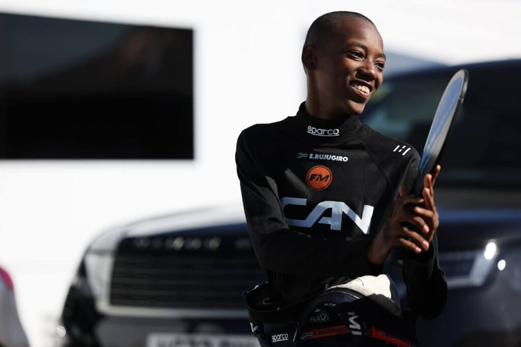 Its all smiles for Enzo at Silverstone