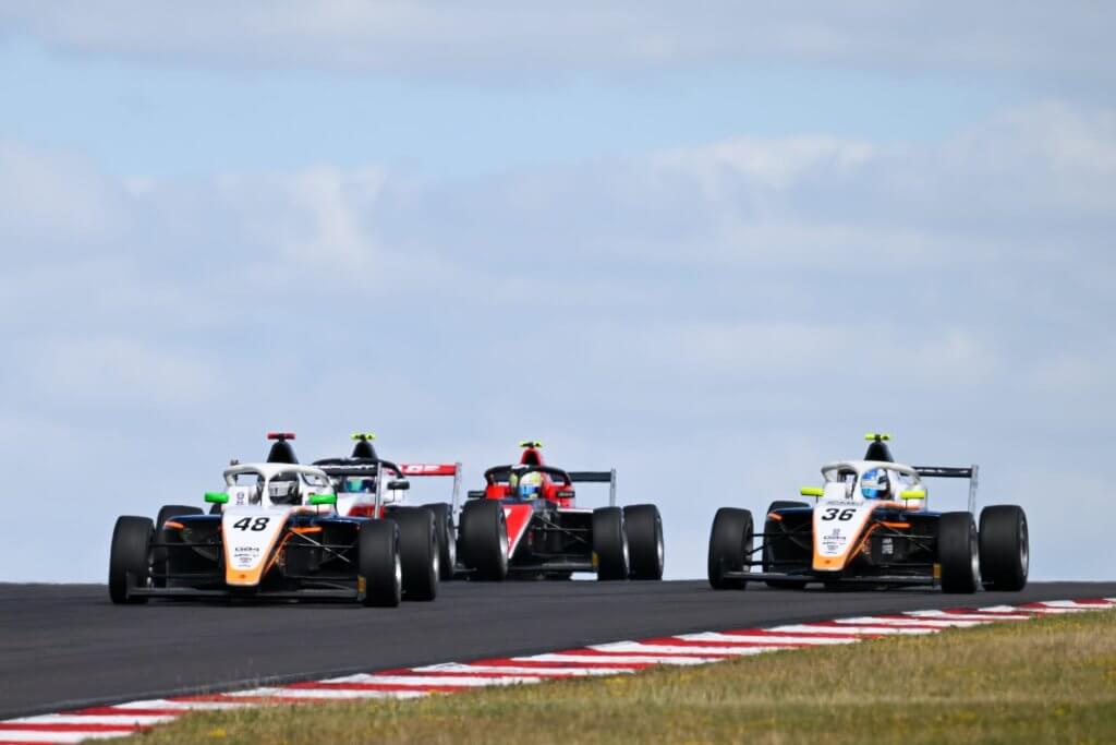 Two Fox cars in action